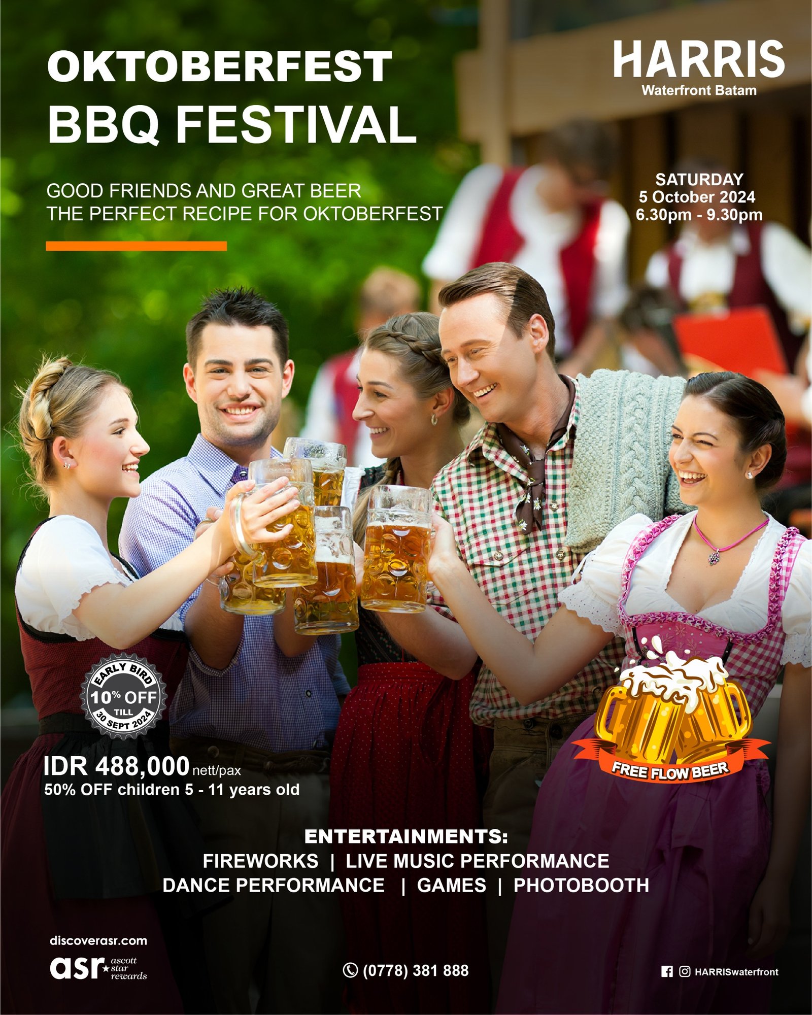 Nikmati Sajian Menu Khas Negara Jerman, Dapatkan Potongan Early Bird 10 Persen untuk Pembelian Paket Oktoberfest BBQ Festival di Harris Resort Waterfront Batam